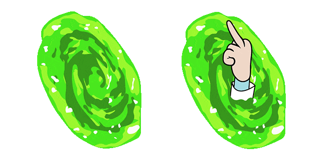 rickmorty portal fhand animated custom cursor