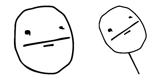 poker face meme animated custom cursor