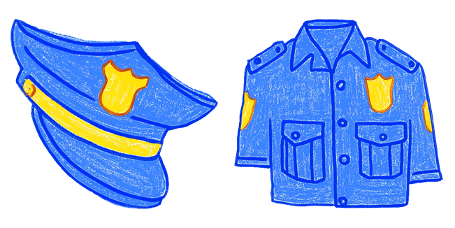 police uniform and cop hat custom cursor