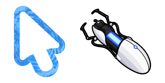 portal gun arrow animated custom cursor