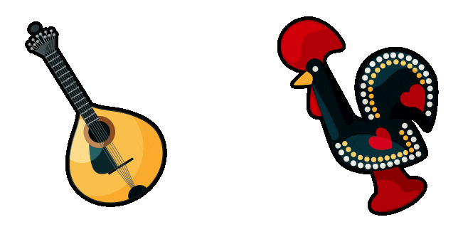 portugal guitar rooster of barcelos animated custom cursor