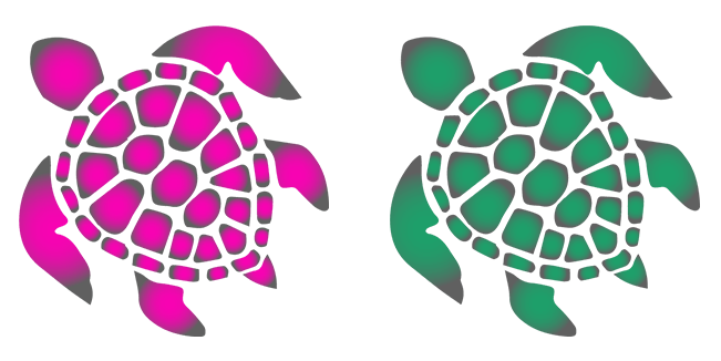 preppy summer pink green turtle custom cursor