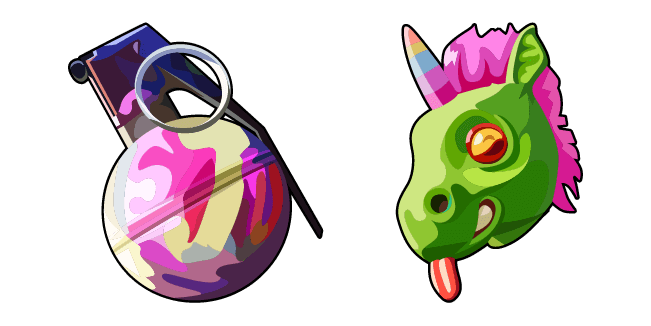 pubg rainbow splash grenade enraged unicorn cover custom cursor