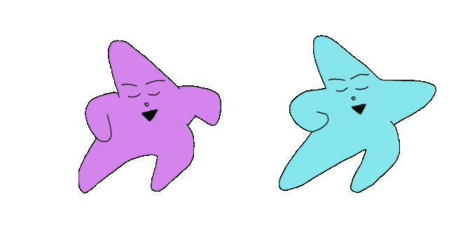 purple blue stars dancing animated custom cursor
