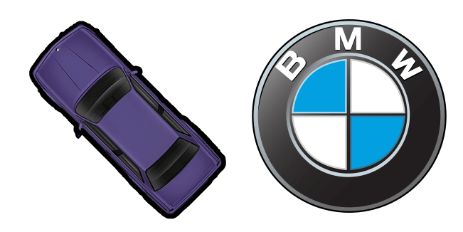 purple bmw coupe e30 custom cursors