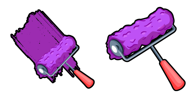 purple dripping paint roller custom cursor