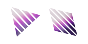 Purple Gradient Striped Triangular 3D Cursor - Sweezy Custom Cursors