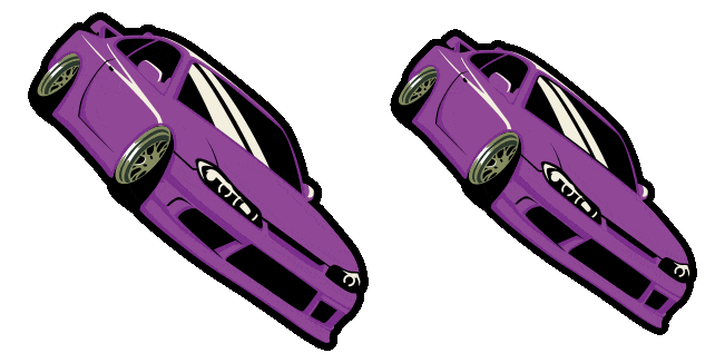 purple nissan silvia s15 animated custom cursor