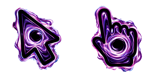 purple swirl energy animated custom cursor