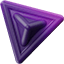 Purple Triangle Shape 3D
