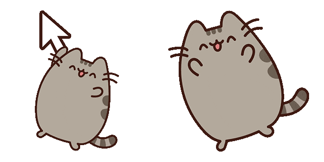 pusheen the cat arrow animated custom cursor