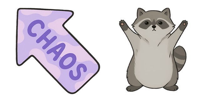 racoon cute chaos custom cursor
