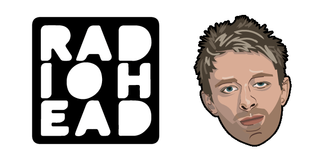 radiohead thom yorke logo animated custom cursor