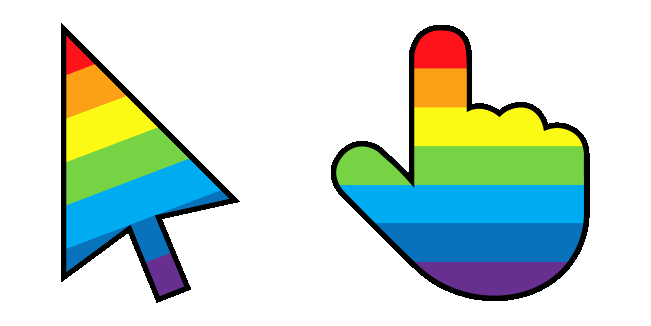 rainbow animated custom cursor