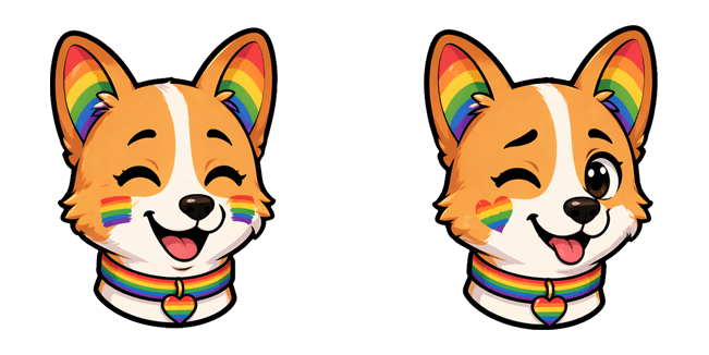 rainbow pride corgi custom cursor