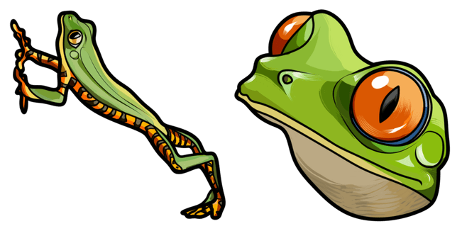 red eyed tree frog custom cursor