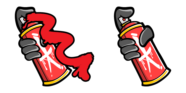red graffiti spray can custom cursor