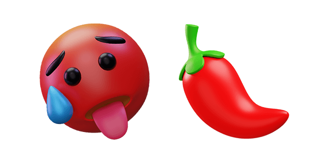 red hot chilli pepper 3D custom cursor