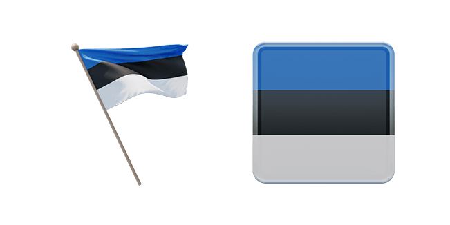 republic of estonia flag 3D custom cursor