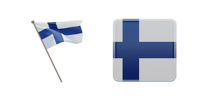 republic of finland flag 3D custom cursor