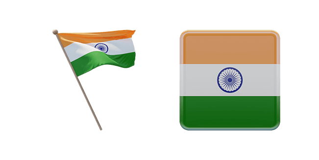republic of india flag 3d custom cursor