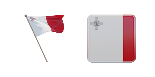 republic of malta flag 3D custom cursor