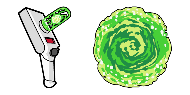 rick and morty portal gun custom cursor