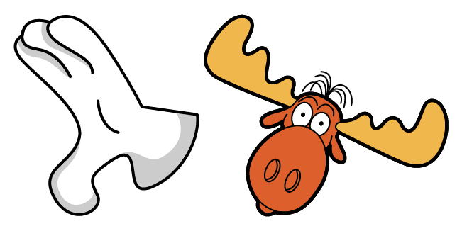 rocky and bullwinkle bullwinkle custom cursor