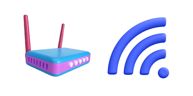 router & wifi 3D custom cursor