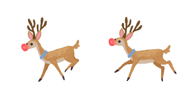 rudolf reindeer running animated custom cursor