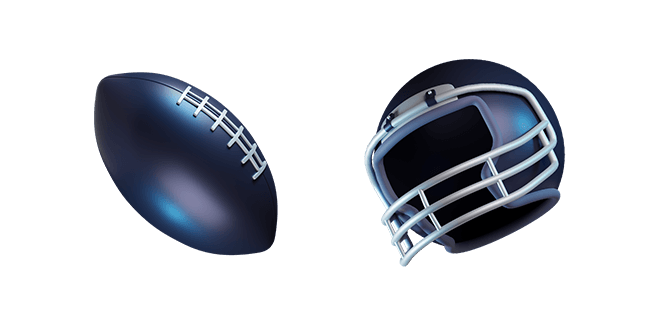 rugby ball & helmet 3D custom cursor