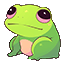 Sad Green Toad Animated