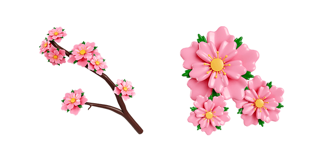 sakura flowers 3D custom cursor