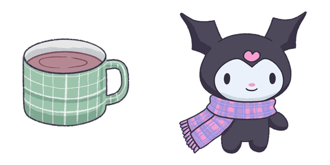 sanrio fall kuromi coffee custom cursor