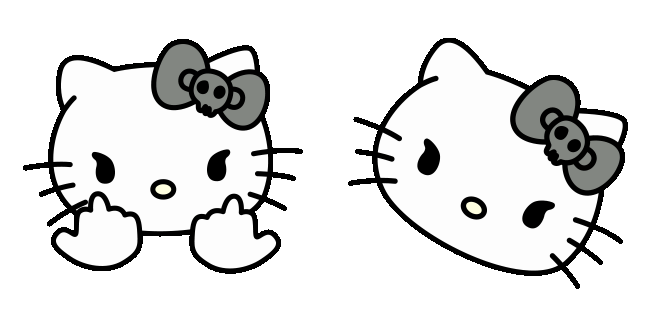 sanrio grunge hello kitty animated custom cursor