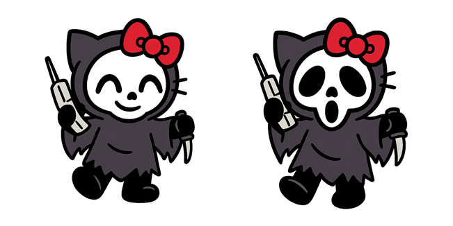 sanrio hello kitty x ghostface custom cursor