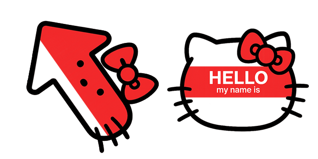sanrio hello my name is hello kitty custom cursor