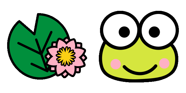 sanrio keroppi and lilypad animated custom cursor