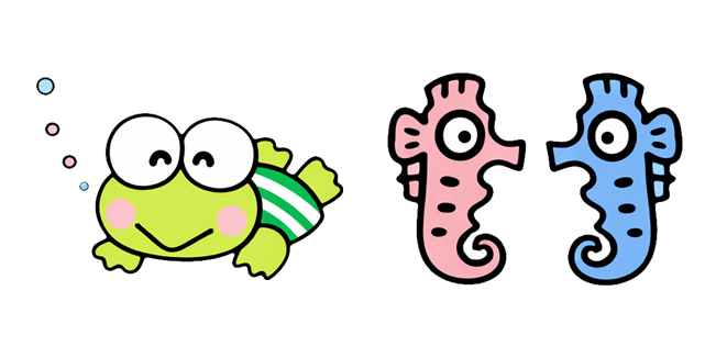 sanrio keroppi seahorses custom cursor