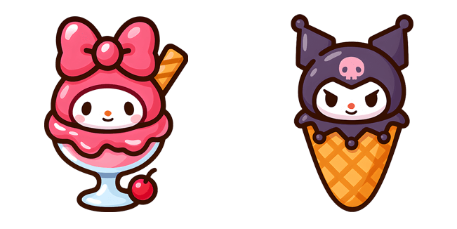 my melody kuromi icecream custom cursor