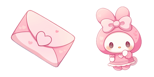 sanrio my melody & lovely letter custom cursor