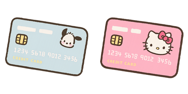 sanrio pochacco & hello kitty credit card custom cursor