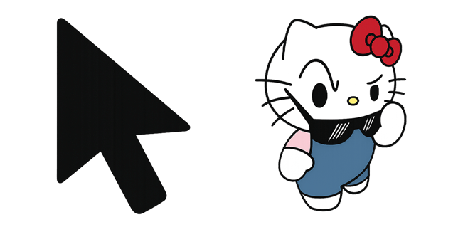 sanrio raised eyebrow hello kitty custom cursor