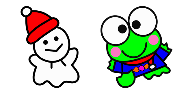 sanrio winter keroppi snowman custom cursor