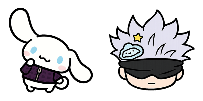 sanrio × lujutsu kaisen cinnamoroll & chibi satoru gojo custom cursor
