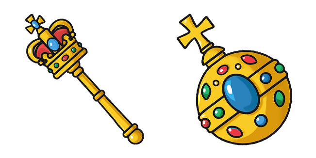 scepter and orb cartoon custom cursor