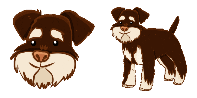 schnauzer animated custom cursor