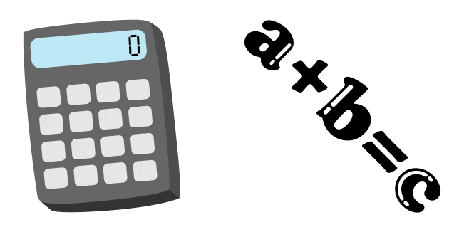 school calculator math formula animated custom cursor