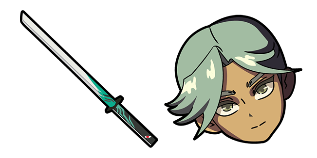 scissor seven green phoenix katana custom cursor