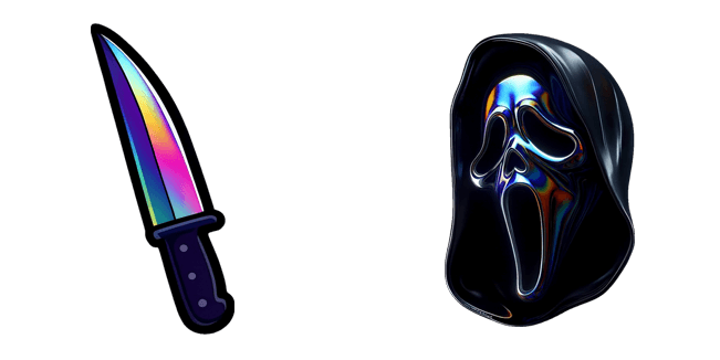 scream ghostface holographic custom cursor